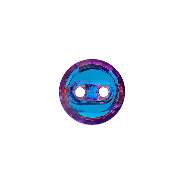 Bouton polyester 2 trous [ 10 mm ] – bleu bébé/lilas,  image number 1