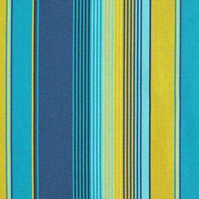 Tissu d’extérieur Canvas Rayures – bleu/moutarde, 