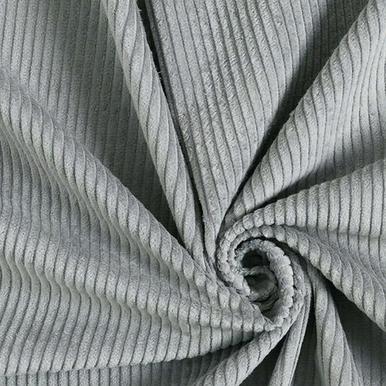 Velours côtelé large prélavé Uni – gris,  image number 1