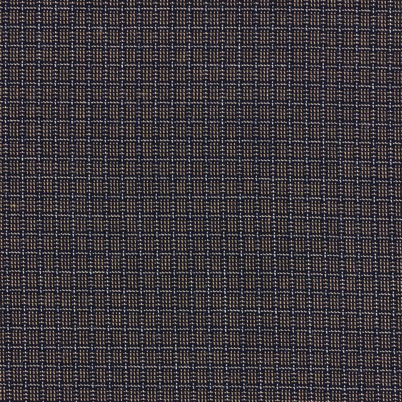 Tissu de coton à petits carreaux – noir/marron, image number 1