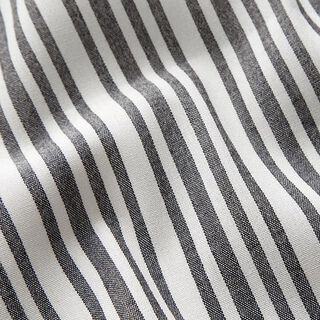 Mélange viscose rayures irrégulières – blanc/noir, 