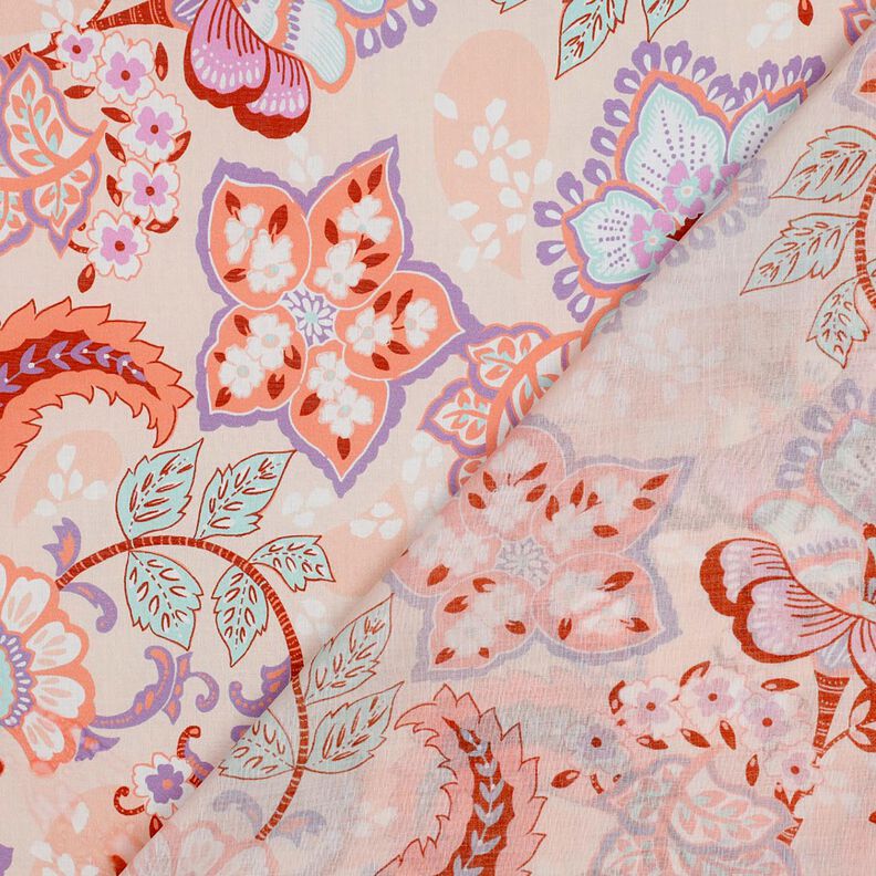 Voile de coton Stella | Nerida Hansen – abricot/lavande,  image number 4