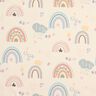 Tissu pour veste de pluie Arcs-en-ciel colorés Impression numérique – crème,  thumbnail number 1
