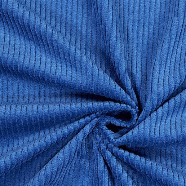 Velours côtelé large prélavé Uni – bleu jean,  image number 2