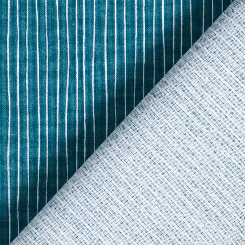 Tissu en coton Cretonne Lignes délicates – bleu/blanc,  image number 4
