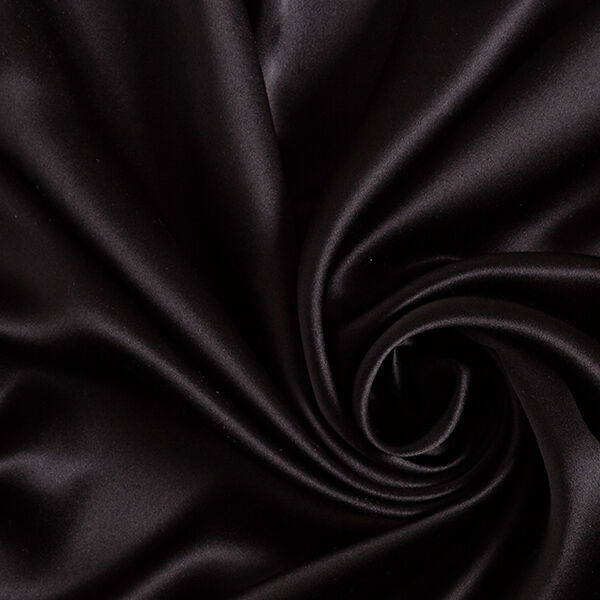 Satin de soie – noir,  image number 1