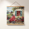 panneau décoratif Gobelin Vespa – carmin/beige clair,  thumbnail number 7