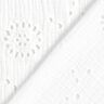 Tissu double gaze de coton Dentelle brodée Fleurs – blanc,  thumbnail number 4