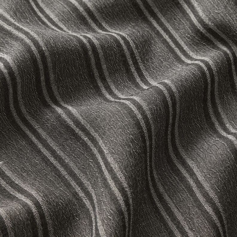 Tissu de coton à rayures écrasées – anthracite, image number 2