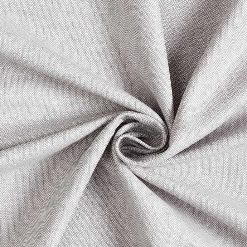 Mélange lin-coton chevron – argent,  image number 3