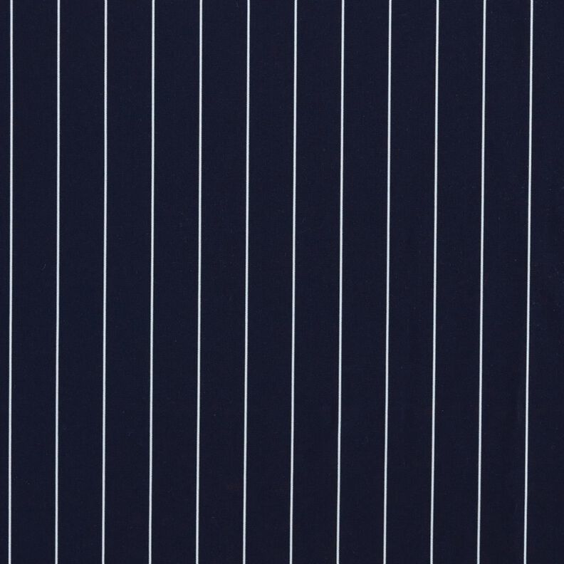Tissu pour pantalon en stretch à fines rayures – bleu nuit/blanc,  image number 1
