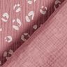 Tissu double gaze de coton Grand motif léopard – vieux rose foncé/blanc,  thumbnail number 4
