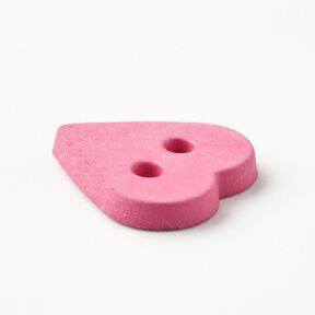 Bouton coeur [Ø 15 mm] – rose vif, 
