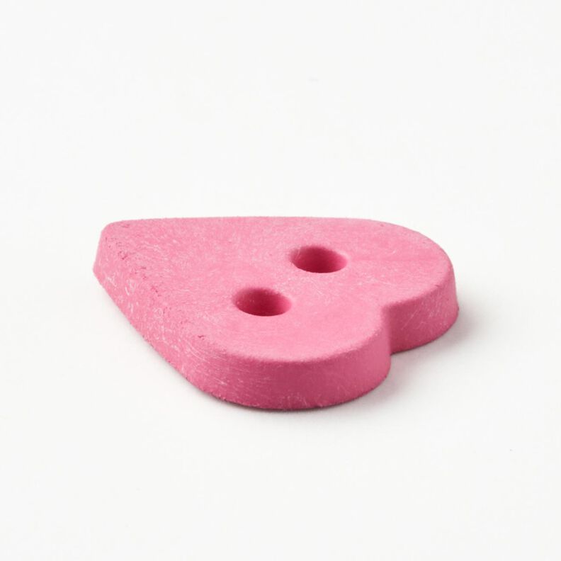 Bouton coeur [Ø 15 mm] – rose vif,  image number 2