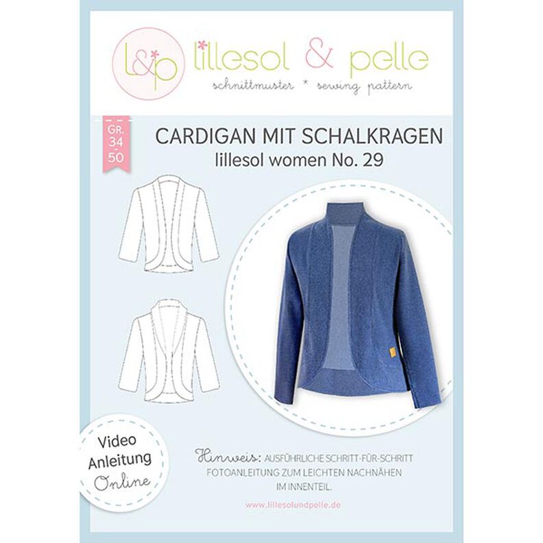 Veste avec col châle, Lillesol & Pelle No. 29 | 34 - 50,  image number 1