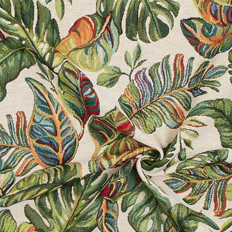 Jacquard Gobelin Palmier Monstera – vert/rouge,  image number 3