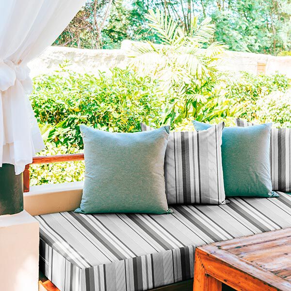 Tissu d’extérieur Canvas Rayures – gris, image number 8