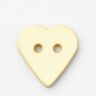 Bouton coeur [Ø 15 mm] – jaune vanille,  thumbnail number 1