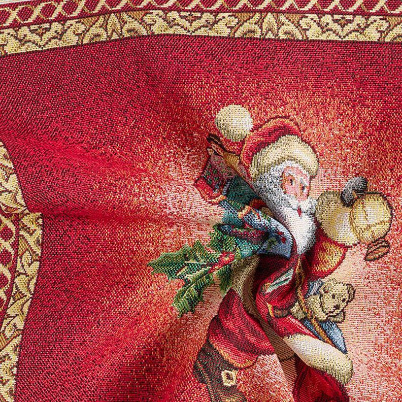 Tissu de décoration pièce Gobelin Père Noël – carmin, image number 3