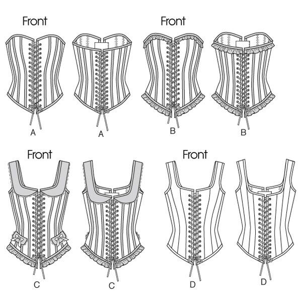 Corset, Butterick 5662|32 - 40|40 - 46, image number 2