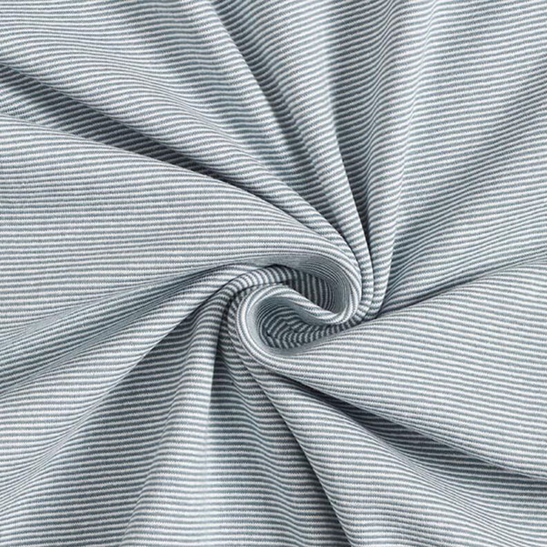 Bord-côtes tubulaire, fines rayures – bleu jean/écru,  image number 1