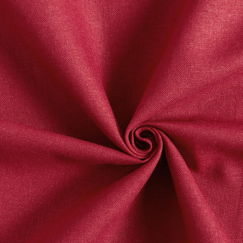 Pur lin lourd Uni – rouge foncé,  image number 1