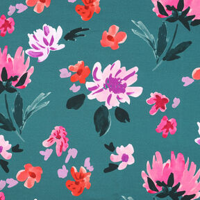 French Terry Colette Impression numérique | Nerida Hansen – bleu aqua/chili, 