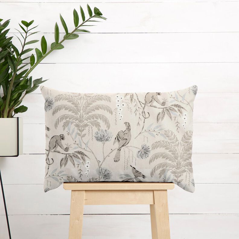 Tissu de décoration Satin de coton Jungle tropicale – noix de cajou,  image number 7