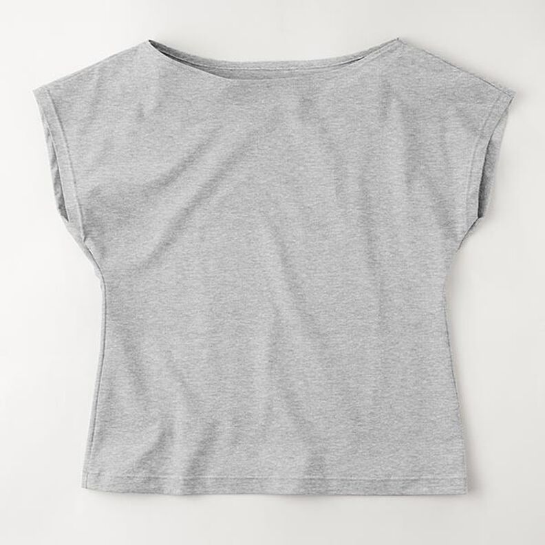 Jersey coton Medium chiné – gris clair, image number 8
