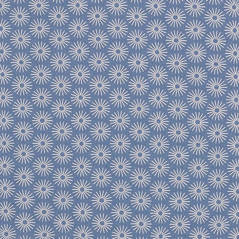 Jersey de coton faire briller les fleurs – bleu jean,  image number 1