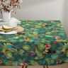 Tissu de décoration Semi-panama Oiseaux tropicaux – vert foncé/rouge,  thumbnail number 7