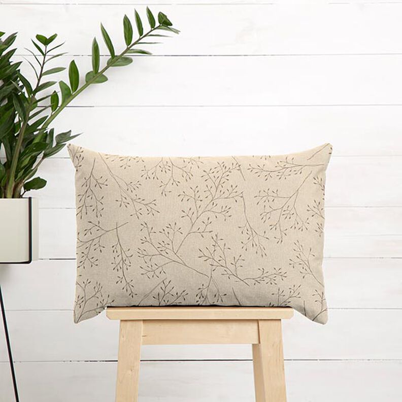 Tissu de décoration Semi-panama fines branches – nature,  image number 8