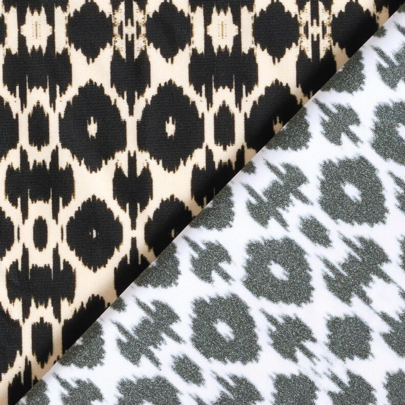 Tissu pour maillot de bain Imprimé léopard abstrait – noir/noix de cajou,  image number 4