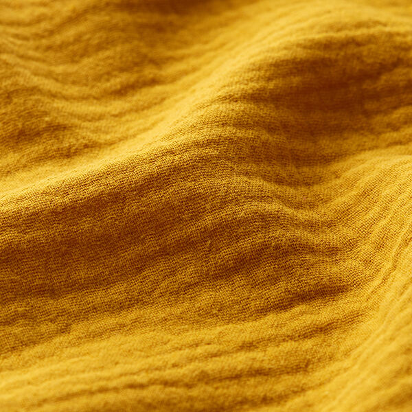Tissu double gaze de coton – moutarde,  image number 3