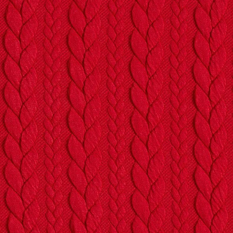 Jersey jacquard Cloqué Torsades – rouge,  image number 1