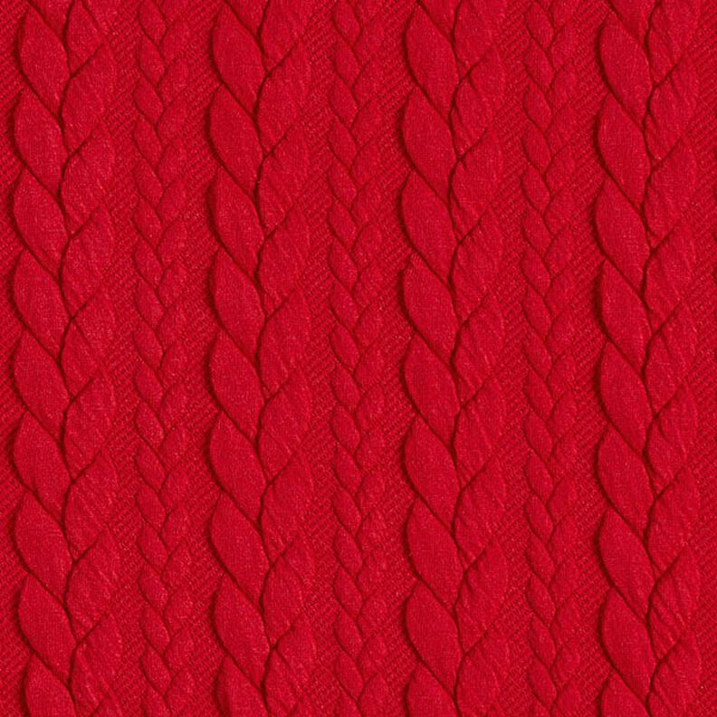 Jersey jacquard Cloqué Torsades – rouge,  image number 1