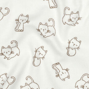 Flanelle coton Chats | by Poppy – ivoire/dune, 