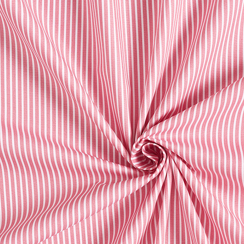 Popeline coton Rayures – rose/blanc,  image number 3
