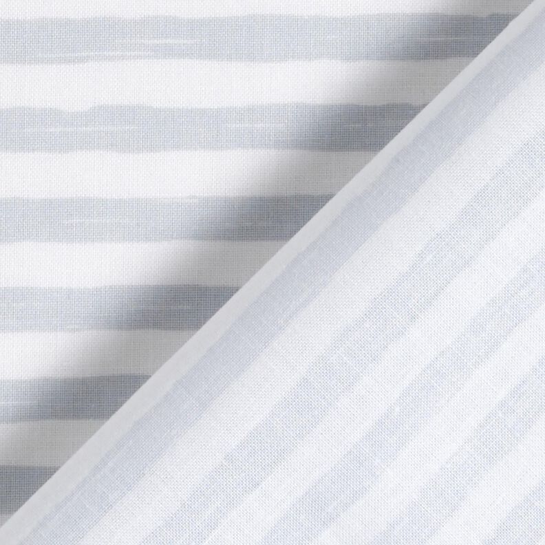 Tissu en coton Cretonne rayures décontractées – gris clair/blanc, image number 4