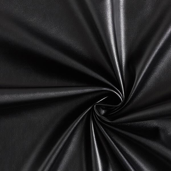 Similicuir stretch lisse – noir,  image number 1