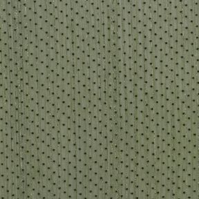 Mousseline Rayures et pois pailletés – kaki, 
