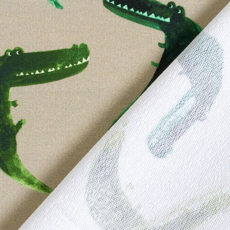 French Terry Sweat d’été Crocodile effronté Impression numérique – anémone,  image number 4