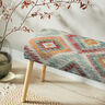 Tissu de décoration Gobelin Losanges Ethno – turquoise clair/beige clair,  thumbnail number 7