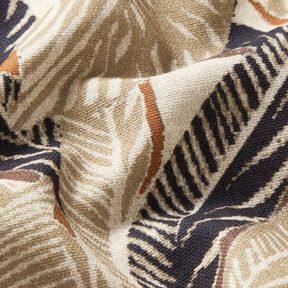 Tissu de décoration Semi-panama Feuilles entrelacées – nature/kaki clair, 