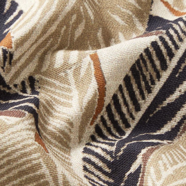 Tissu de décoration Semi-panama Feuilles entrelacées – nature/kaki clair, image number 2