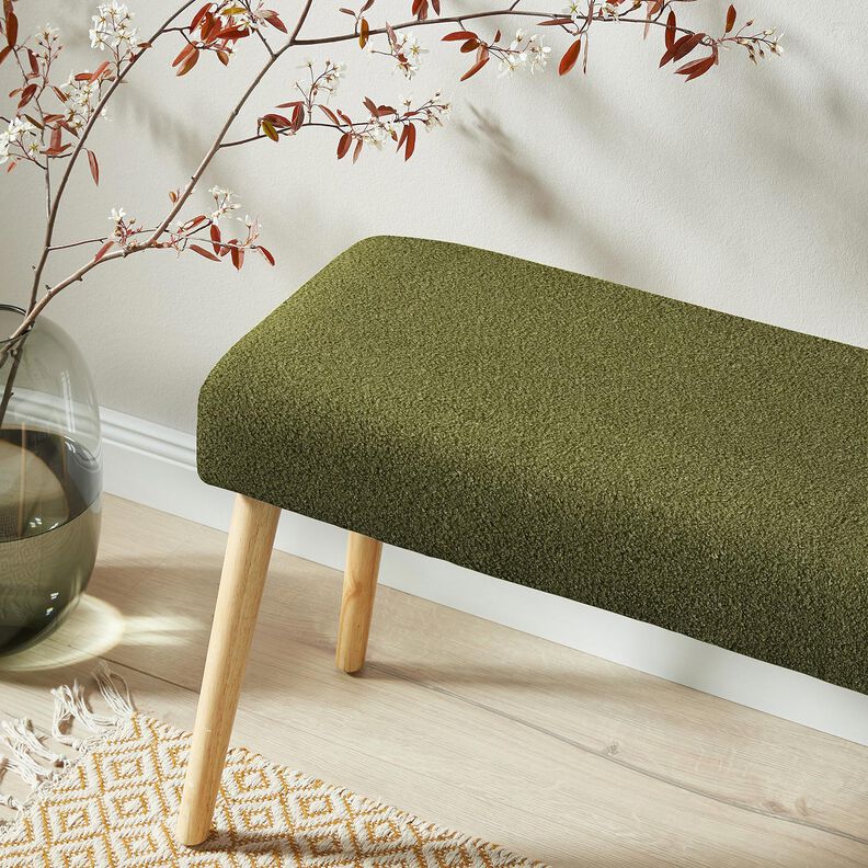 Tissu de revêtement Tissu peluche doux – olive,  image number 5