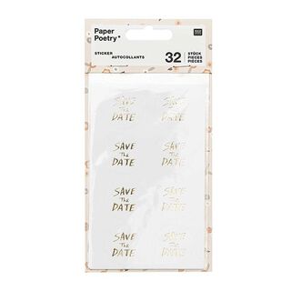 Sticker SAVE THE DATE| RICO DESIGN – blanc/or, 