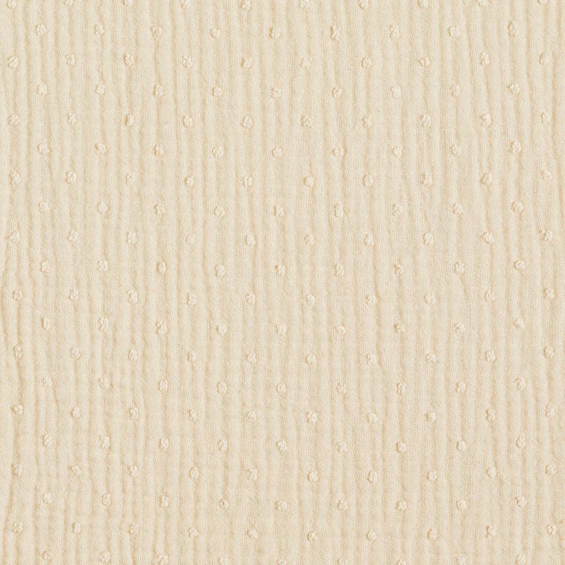 Tissu double gaze de coton dobby – nature,  image number 1
