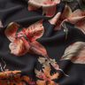 Crêpe chiffon tableau de fleurs – noir,  thumbnail number 2