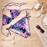 Tissus pour maillot de bain tropische Blumen – bleu marine/rose vif,  thumbnail number 7